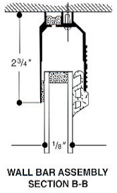 wall bar assembly section B-B